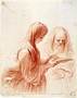 Barbieri Giovanni Francesco detto il Guercino-Donna che legge ad un vecchio con la barba
